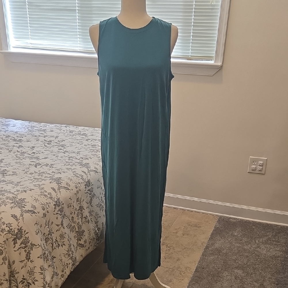 Double Zero Sleeveless Maxi Dress in Teal